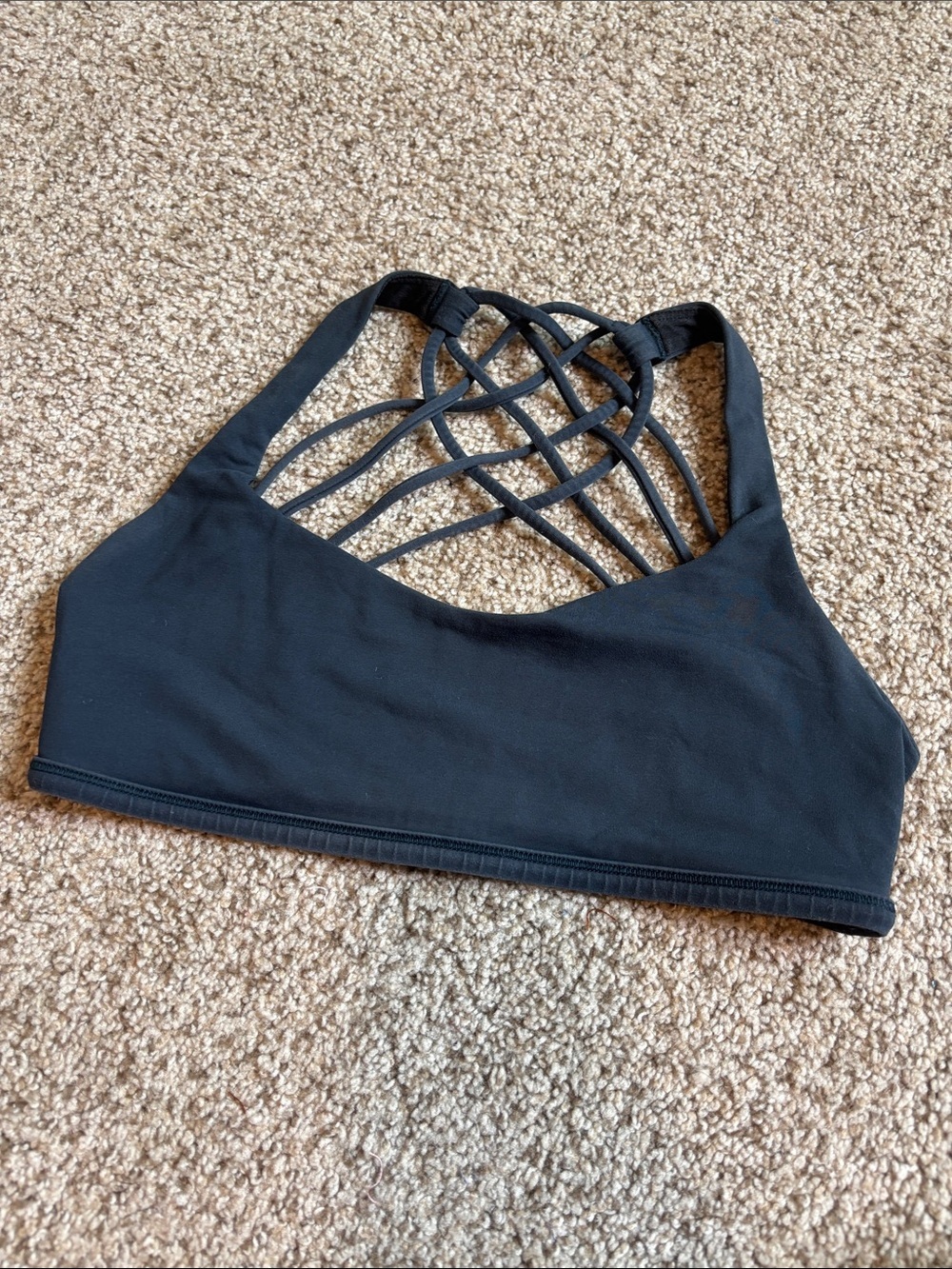 Lululemon Free to Be Low Impact Sports Bar Navy Size 6 Athleisure Yoga Active